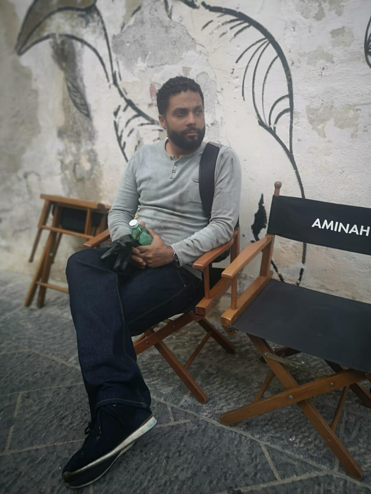 Miguel sul set di Atrani